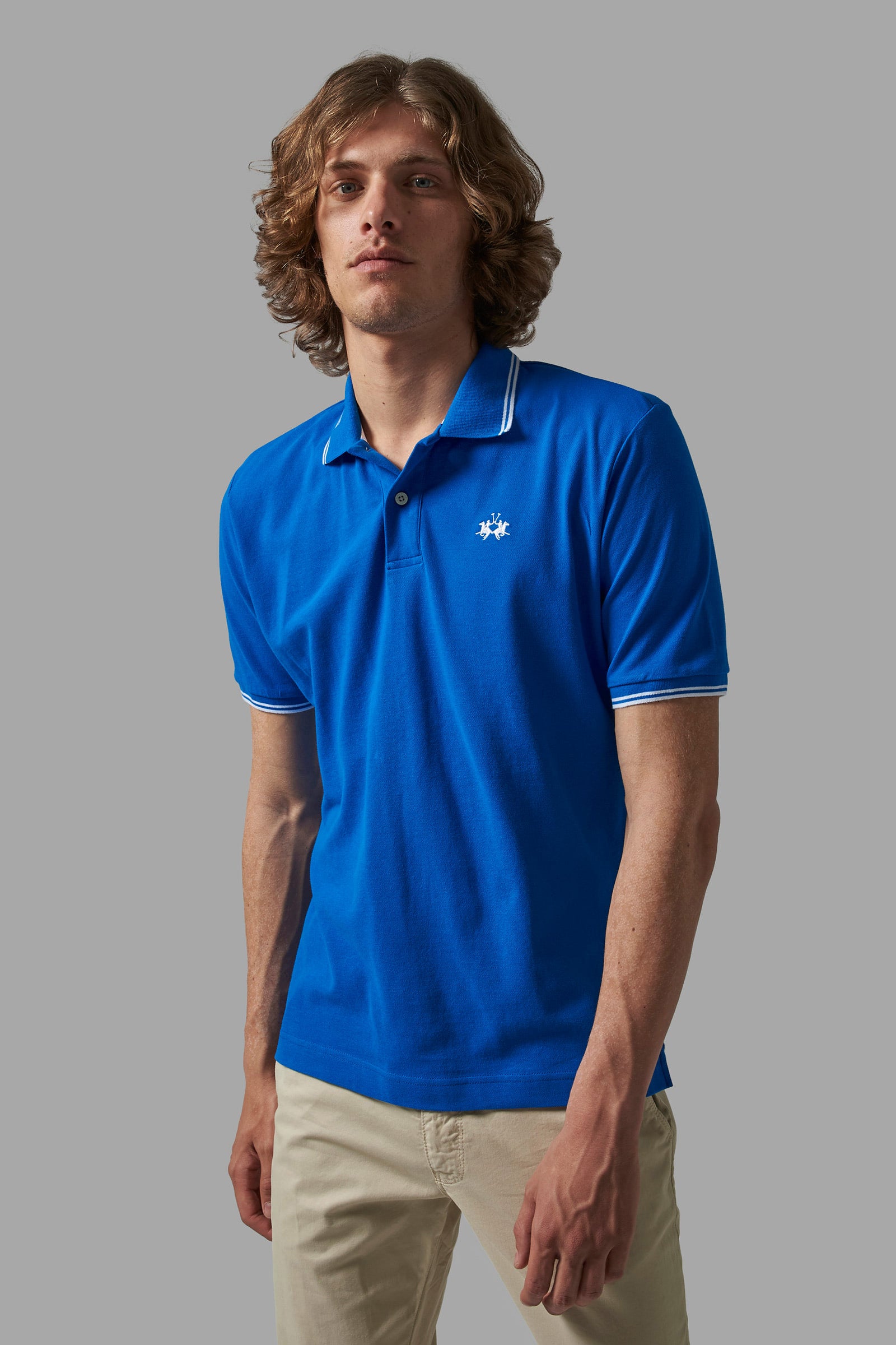 Regular-fit classic piqué polo shirt