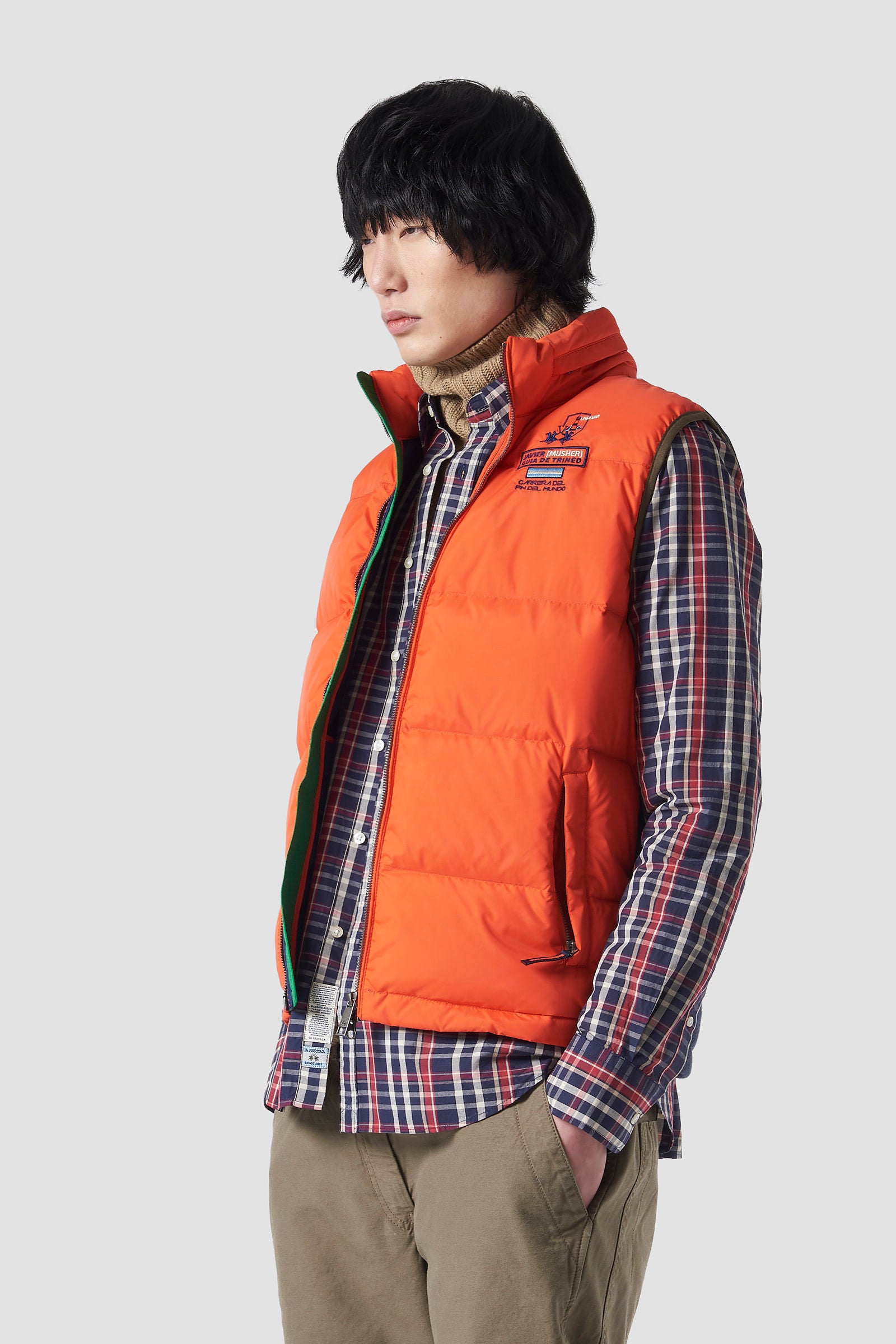 Men's wool-blend sleeveless down jacket