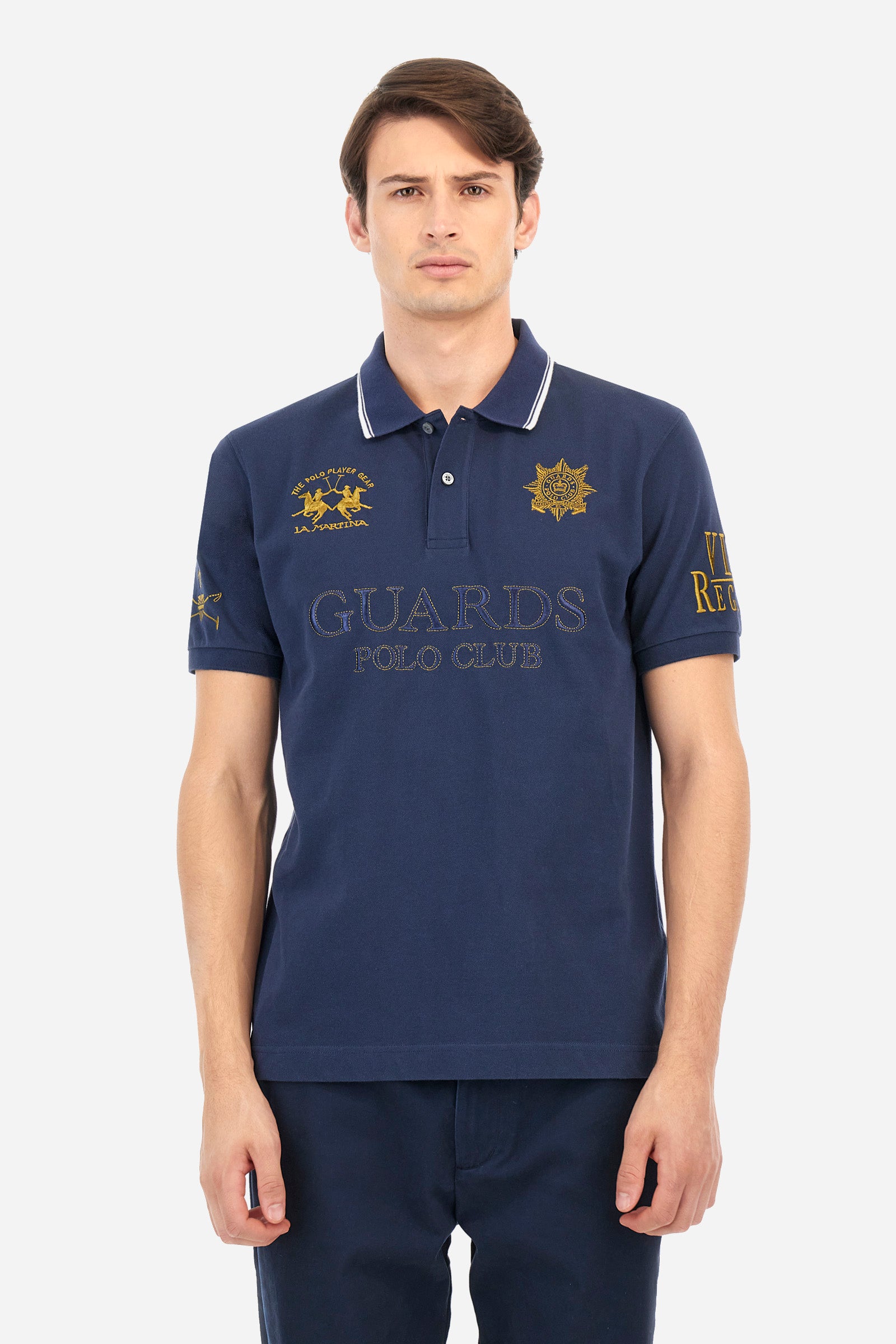 Guards polo in piqué cotton in regular fit - Achille