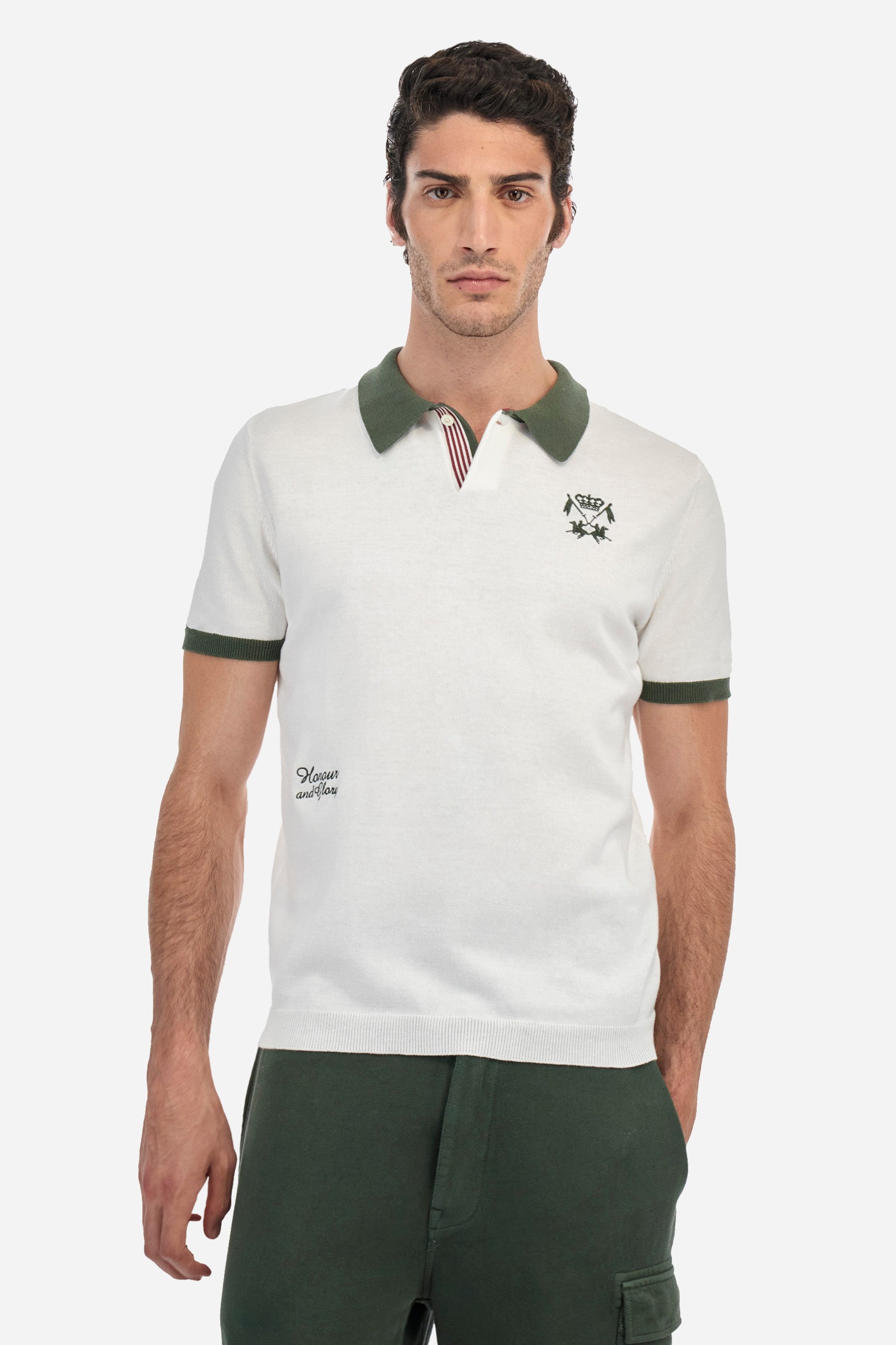 Polo en maille tricot de coton coupe classique - Anthony