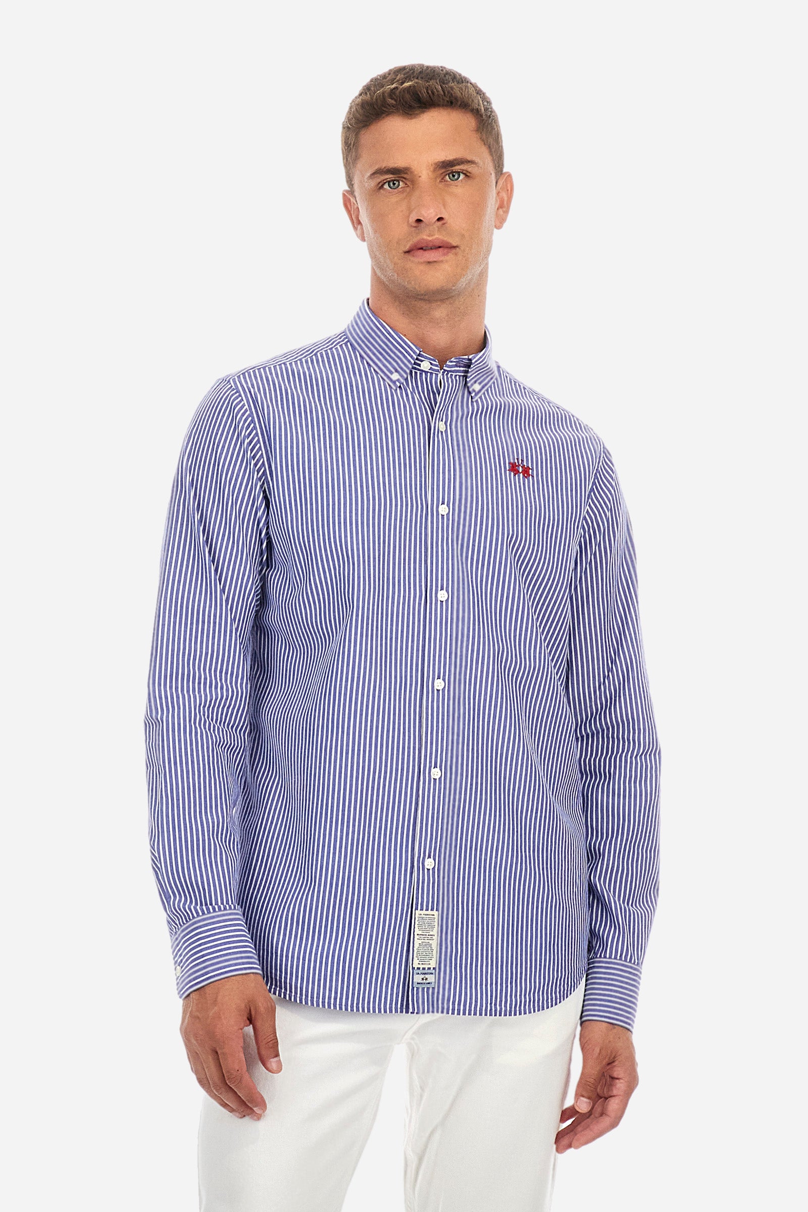 Camicia a righe regular fit in cotone - Rodolfo