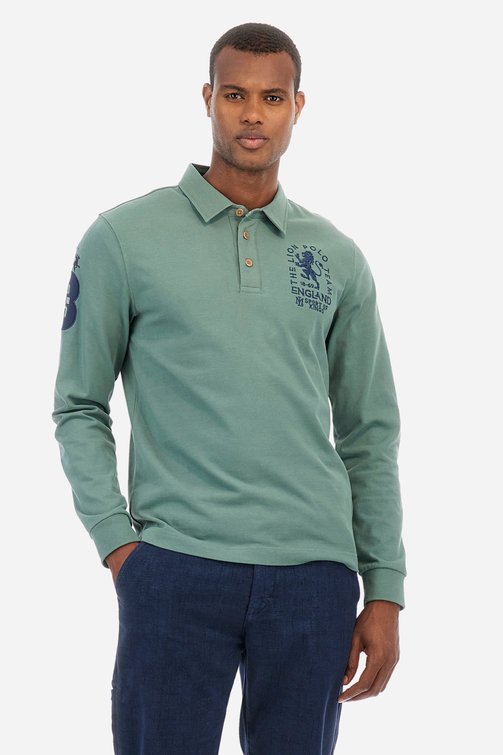 Regular fit cotton polo shirt - Zahavi