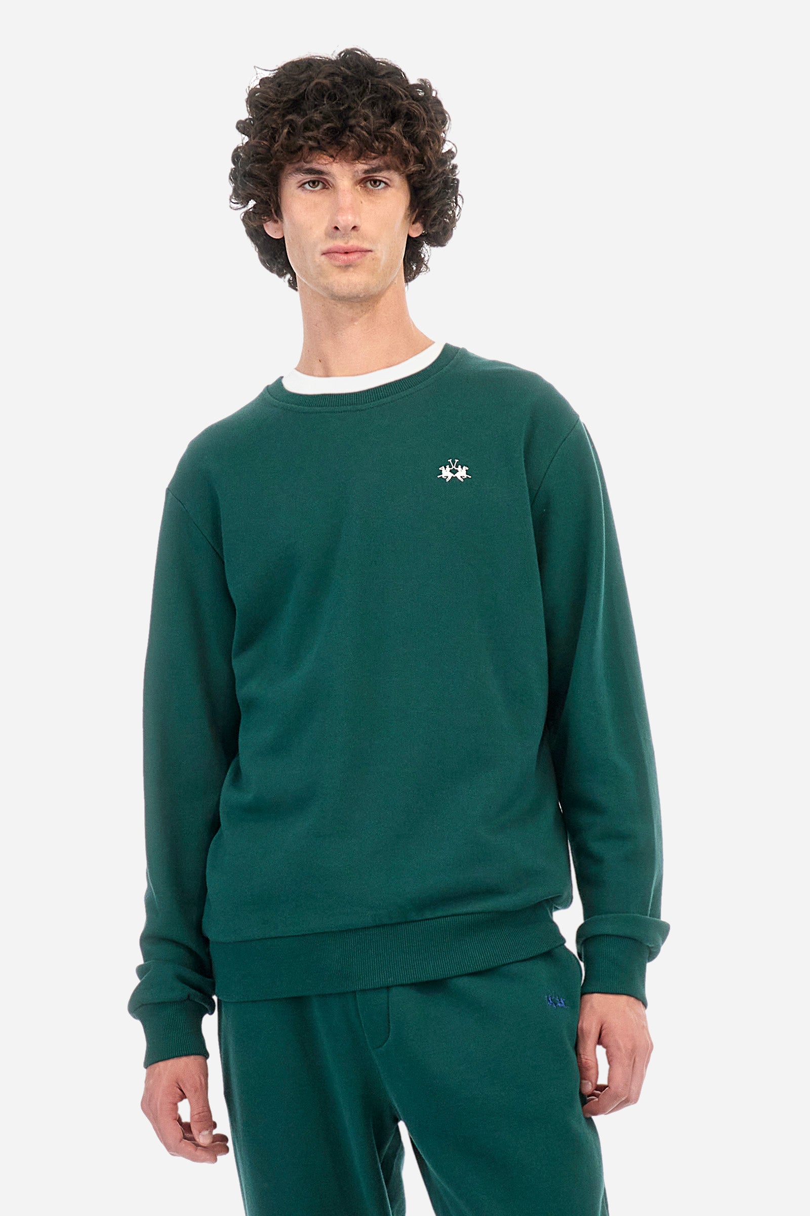 Regular fit cotton sweatshirt - Zahour