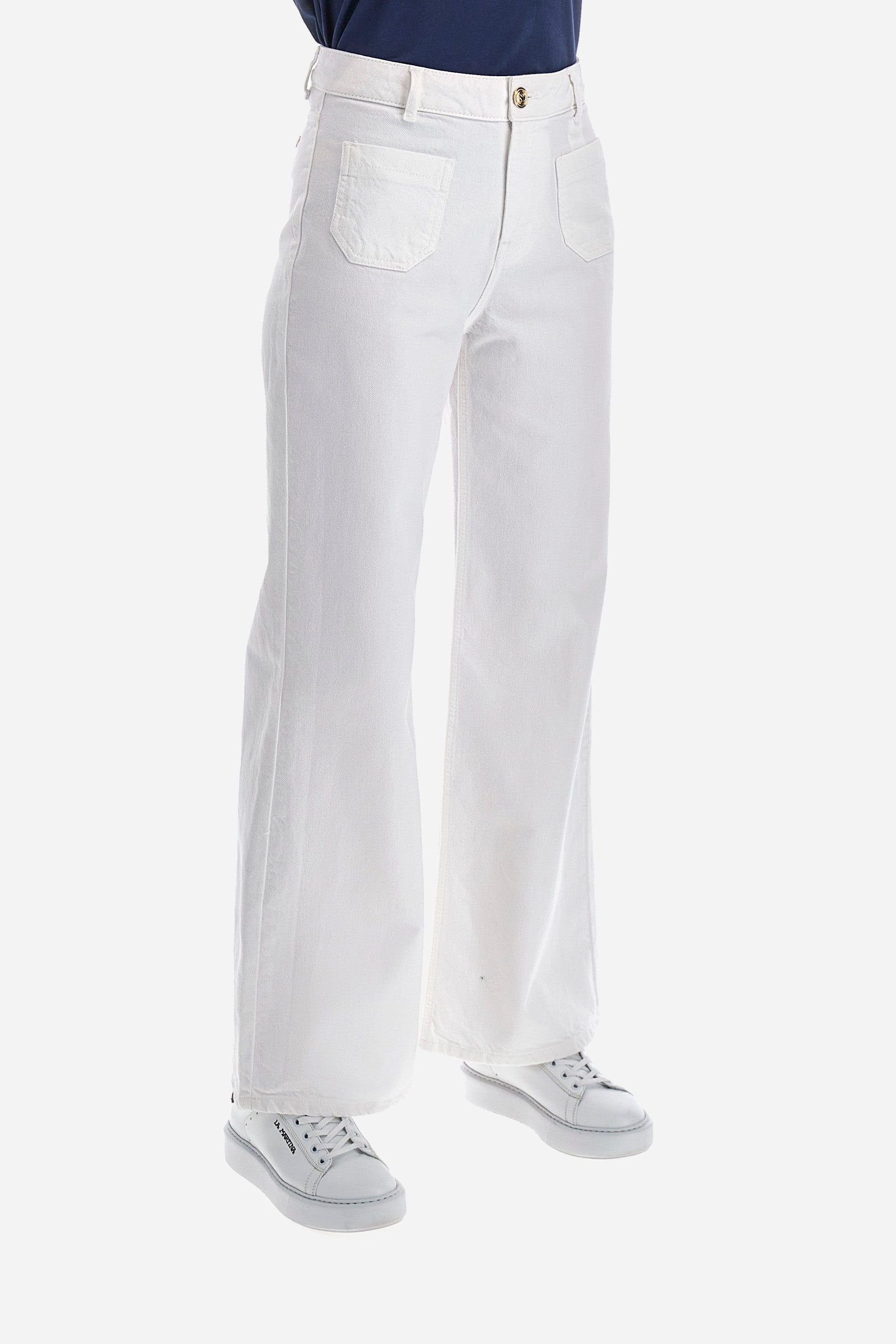 Pantalón ajustado de algodón y corte recto - Yehudit