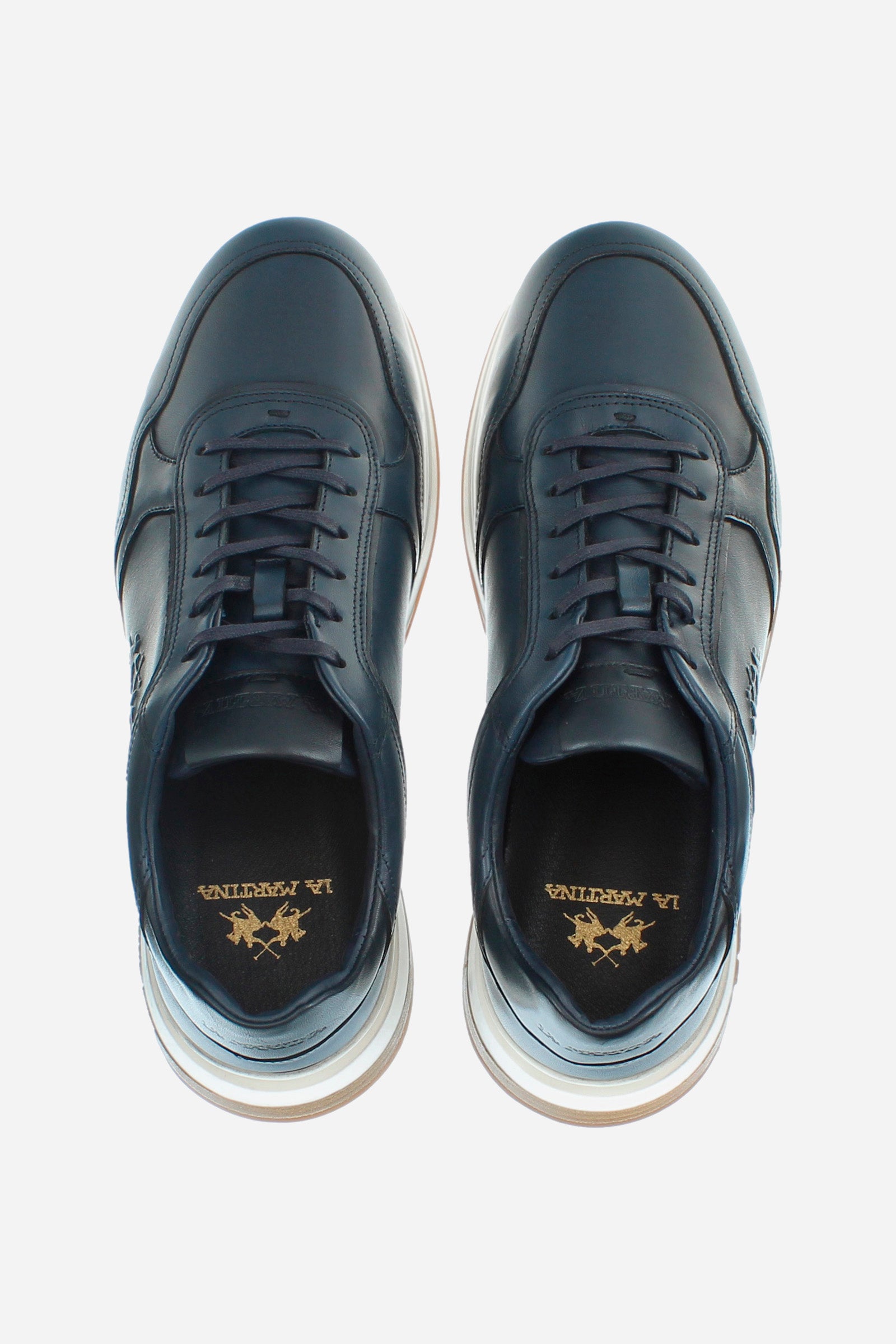 Men's leather and suede trainer - "Route 40"