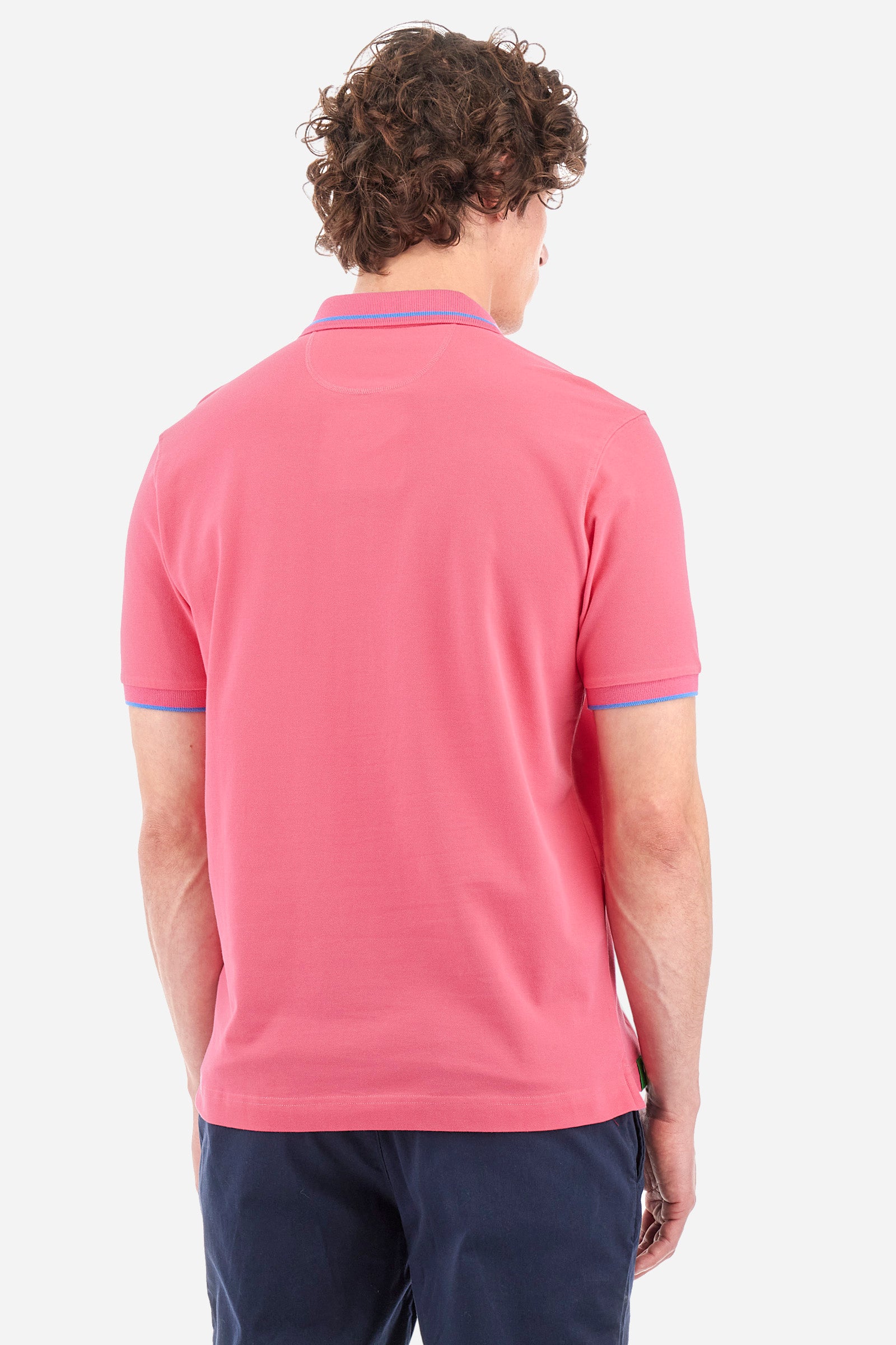 Regular-fit polo shirt in elasticated cotton - Yeshayahu