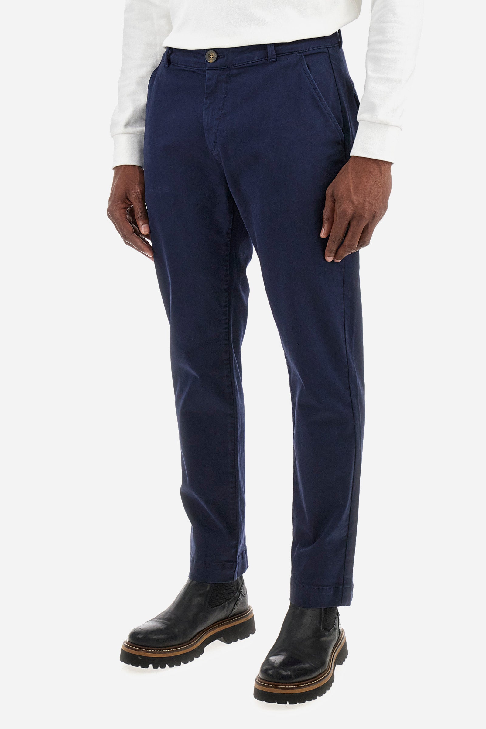 Regular fit stretch cotton chinos - Zivon