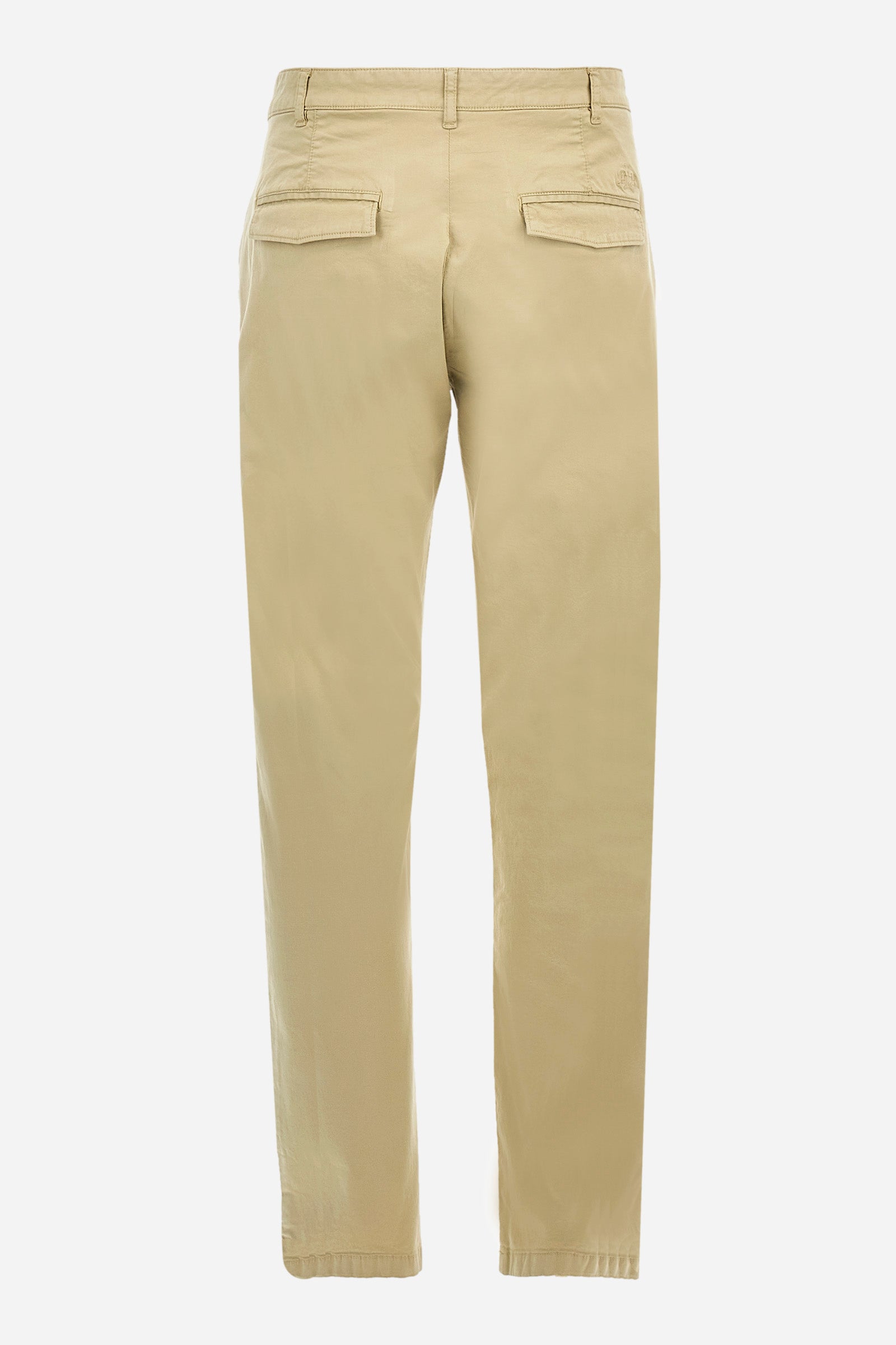 Regular-fit elasticated cotton chino trousers - Siard